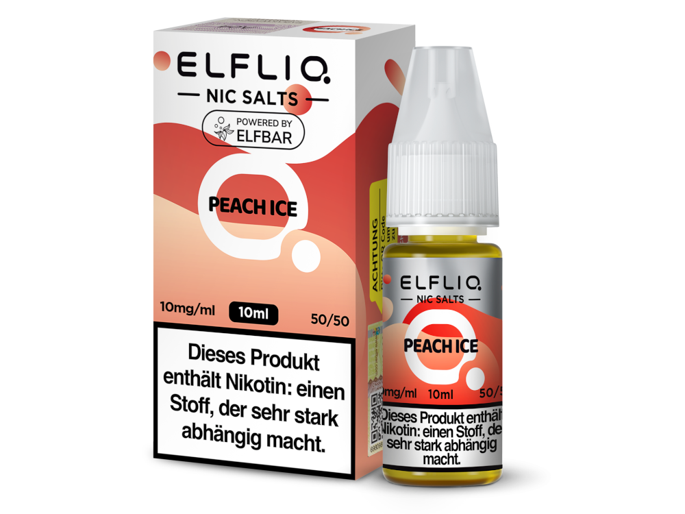 ELFLIQ - Peach Ice - Nikotinsalz Liquid Mit Fruchtiger Frische
