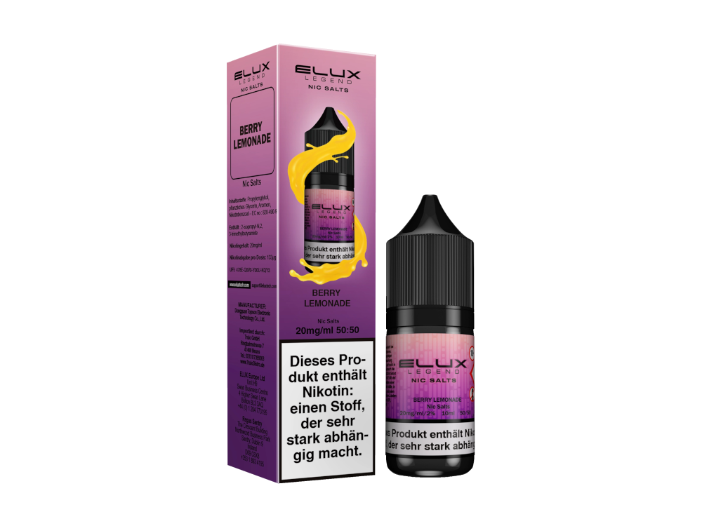 Elux Nikotinsalz Liquid Berry Lemonade Erfrischender Genuss