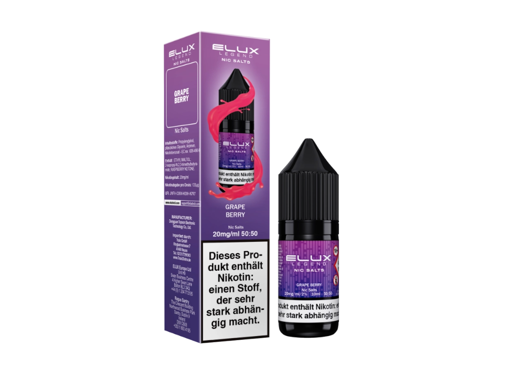 Elux Nikotinsalz Liquid Grape Berry für vollen Genuss