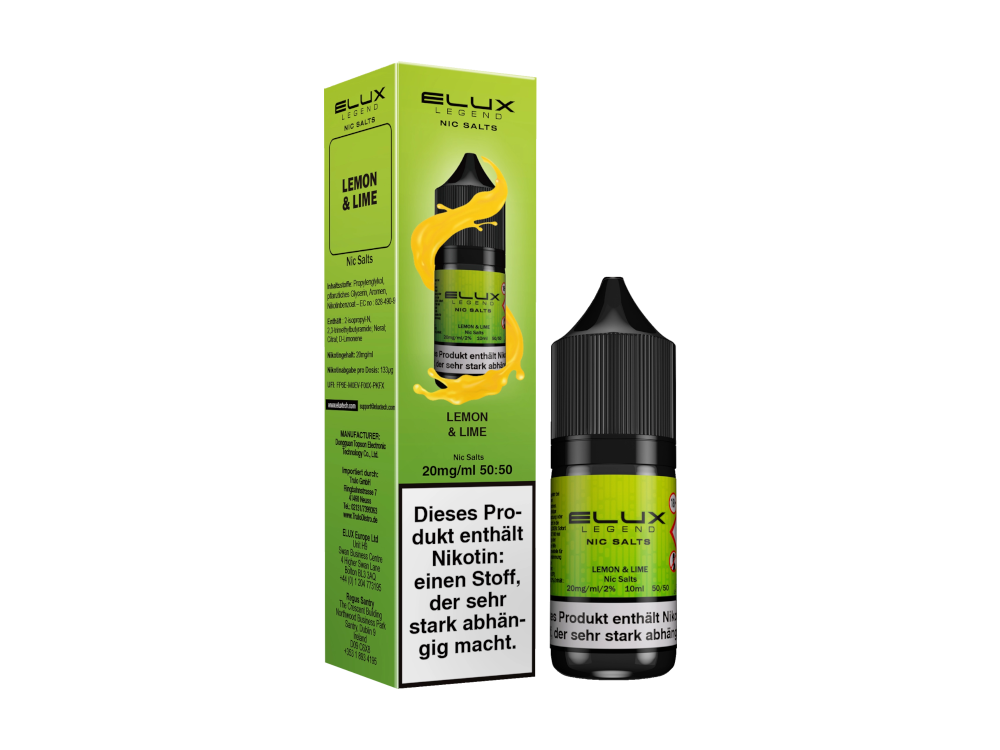 Elux Nikotinsalz Liquid Lemon & Lime Frische Genuss
