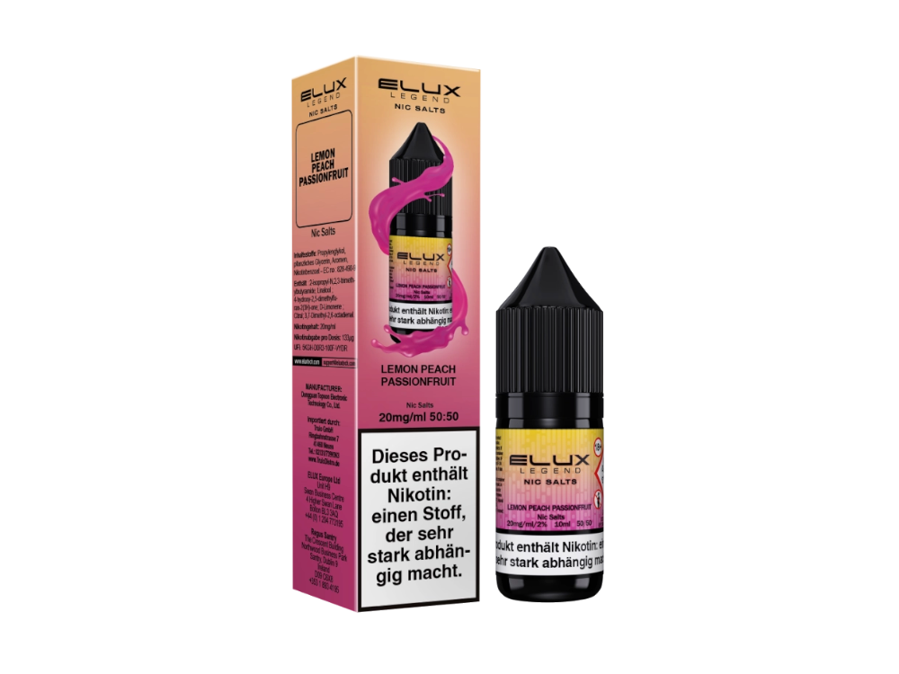 Elux Nikotinsalz Liquid Lemon Peach Passion Genuss