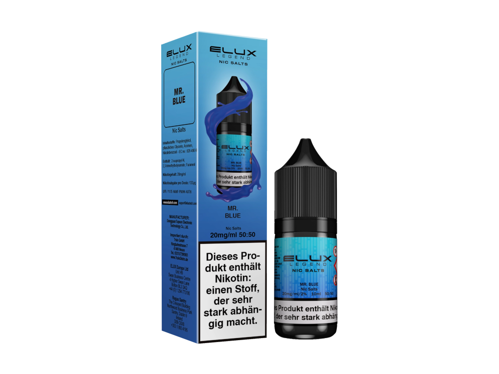 Elux Nikotinsalz Liquid Mr Blue für Beerenliebhaber