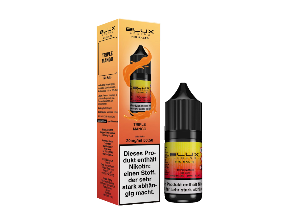 Elux Nikotinsalz Liquid Triple Mango Fruchtiger Genuss