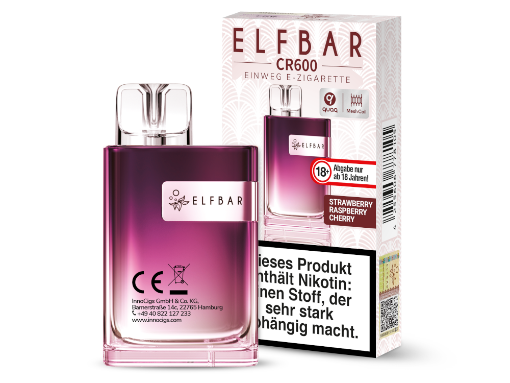 Elfbar CR600 Einweg E-Zigarette mit Kühlem Alps Ice Geschmack