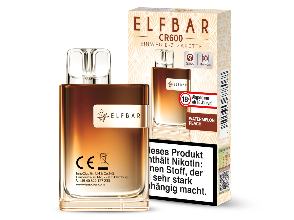 Elfbar CR600 Einweg E-Zigarette mit Kühlem Alps Ice Geschmack