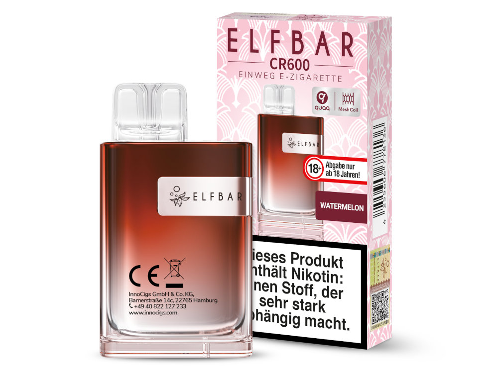 Elfbar CR600 Einweg E-Zigarette mit Kühlem Alps Ice Geschmack