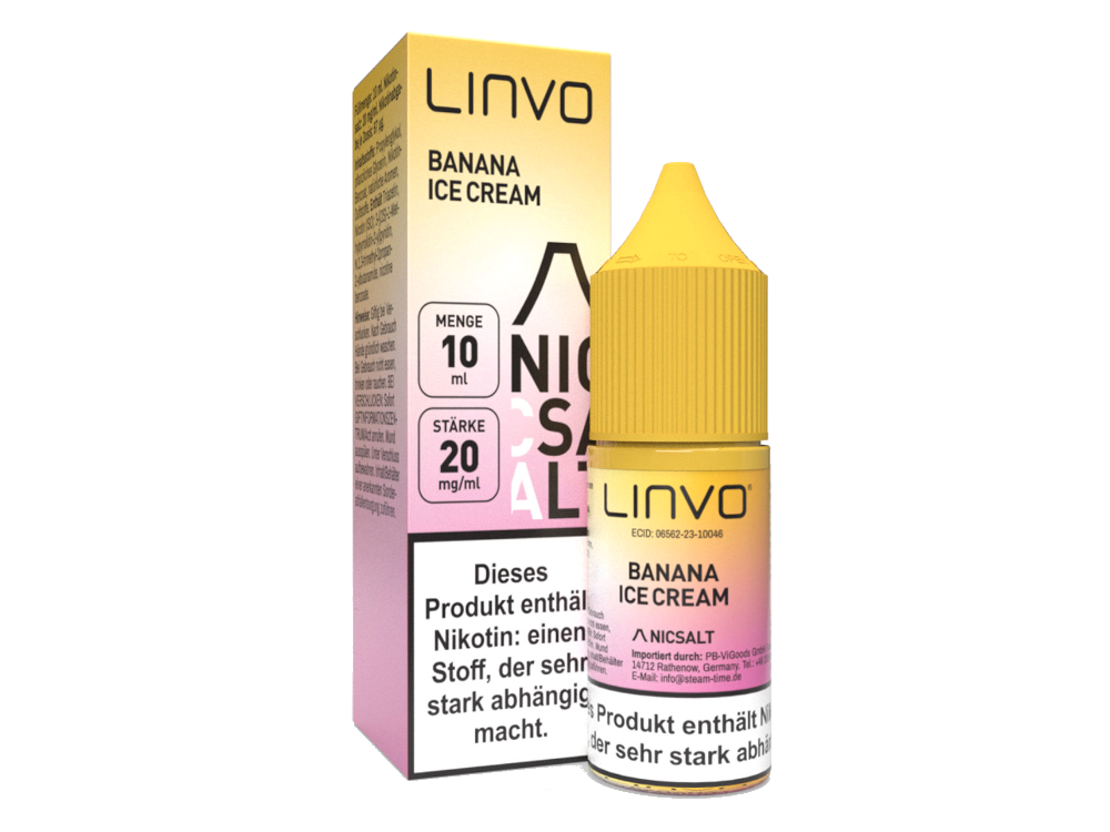Linvo Nikotinsalz Liquid 20 mg/ml Banana Ice Cream Genuss