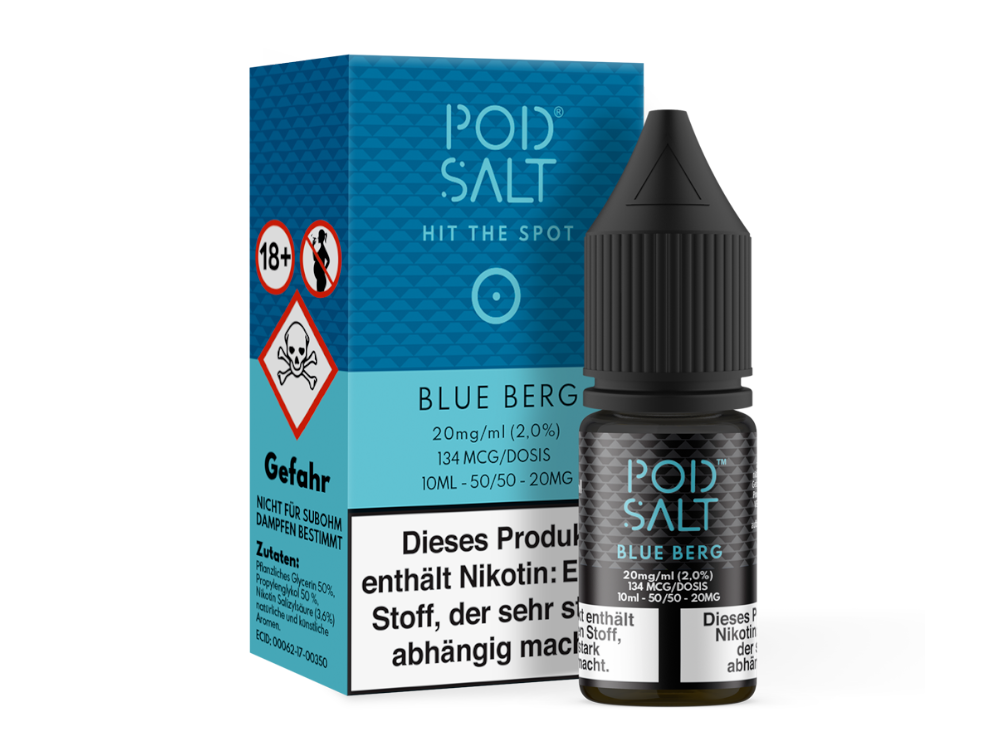 Pod Salt - Blue Berg - Erfrischendes Nikotinsalz Liquid