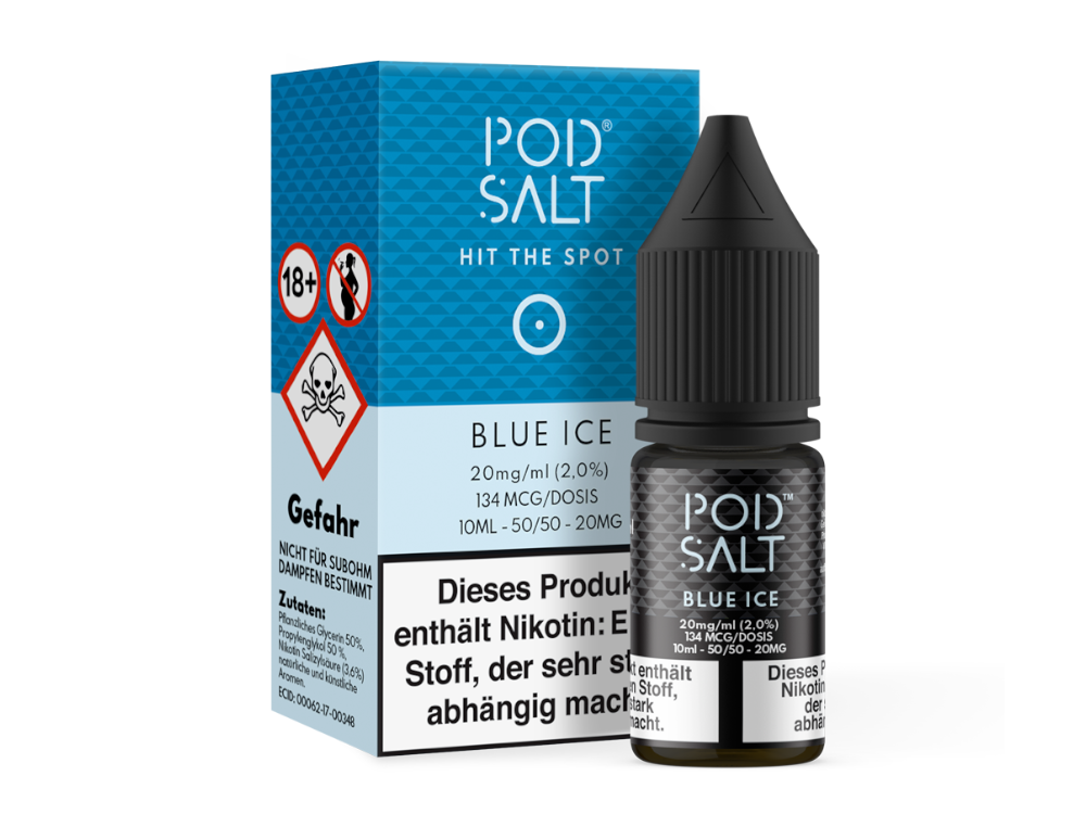 Pod Salt - Blue Ice - Nikotinsalz Liquid für Frischen Genuss