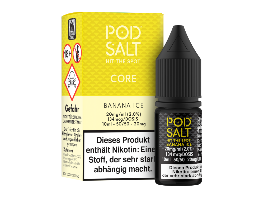 Pod Salt Core - Nikotinsalz Liquid Banana Ice Kühlen Genuss