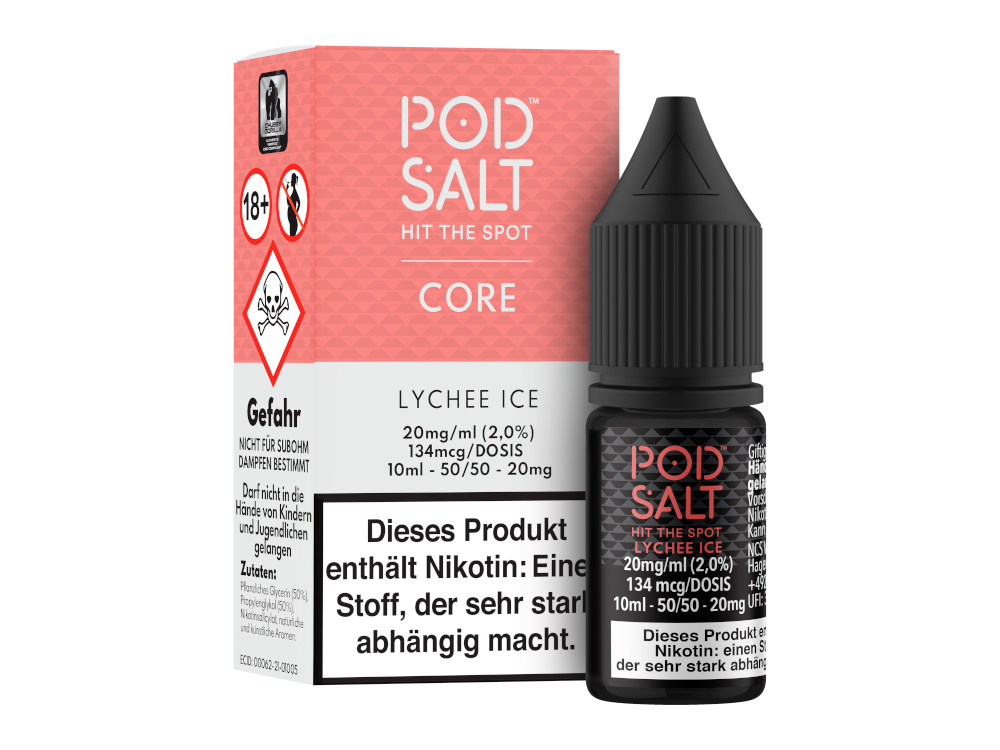Pod Salt Core - Nikotinsalz Liquid - Kühler Lychee Genuss