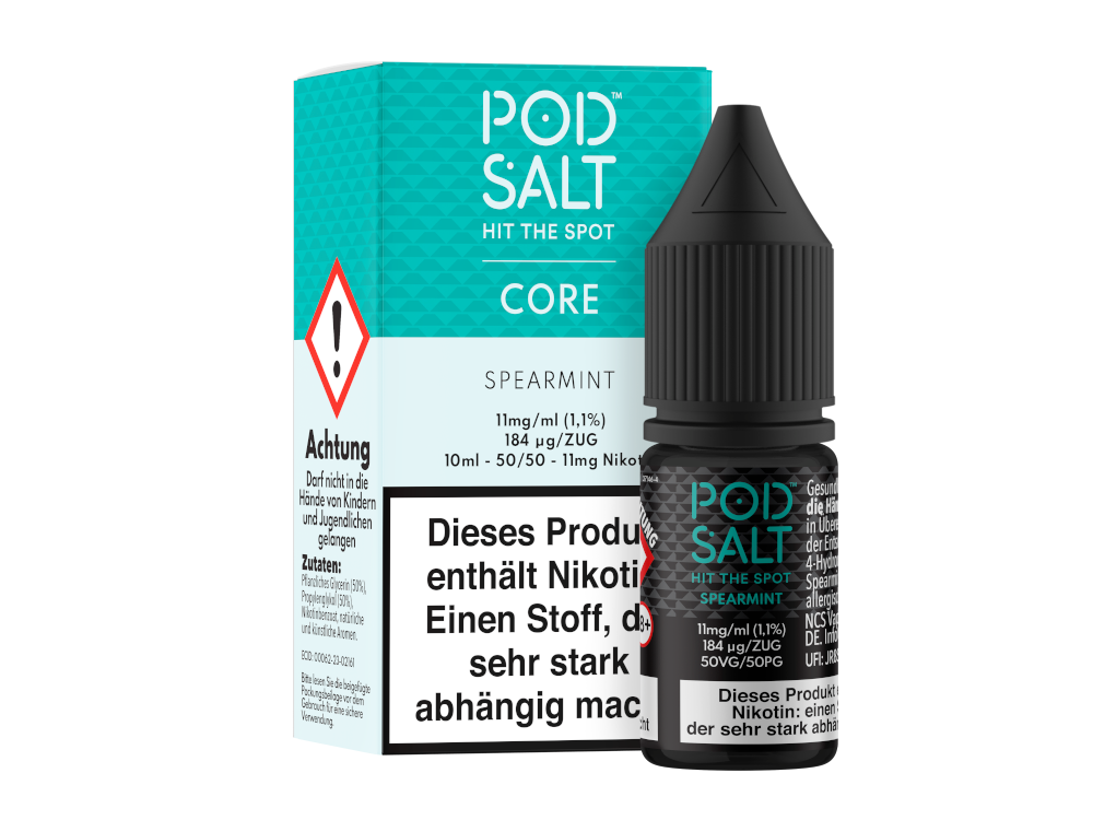 Pod Salt Core Nikotinsalz Liquid Spearmint Frischer Genuss