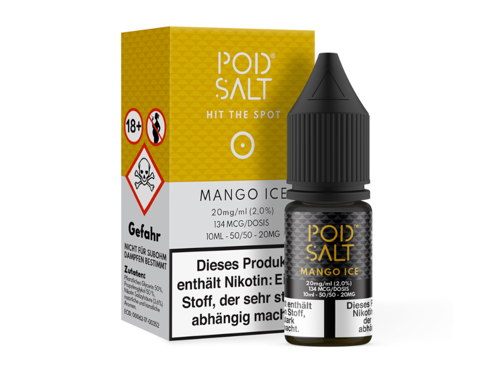 Pod Salt - Mango Ice - Nikotinsalz Liquid für Erfrischung