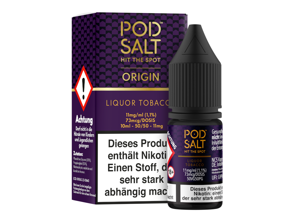 Pod Salt Origin Liquor Tobacco Nikotinsalz Liquid Genuss
