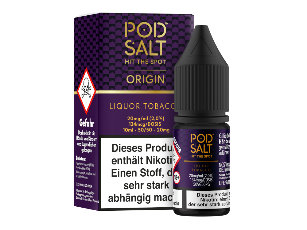 Pod Salt Origin Liquor Tobacco Nikotinsalz Liquid Genuss