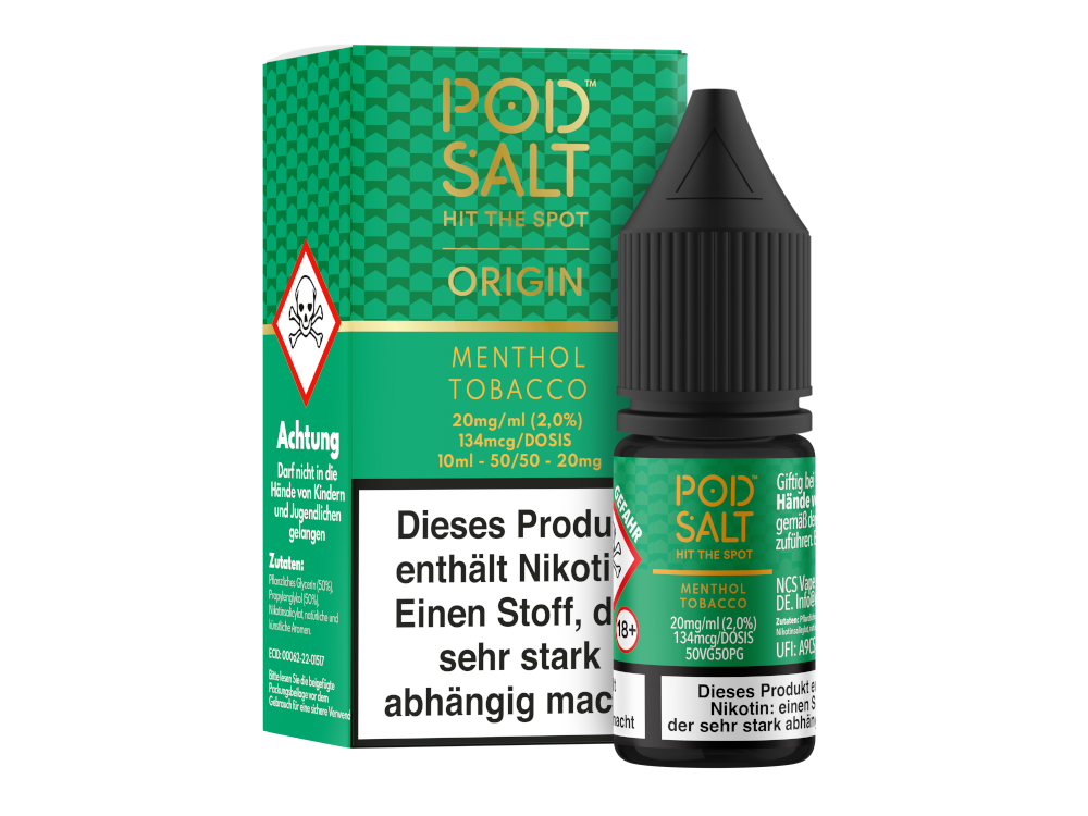 Pod Salt Origin Menthol Tobacco Nikotinsalz Liquid Genuss