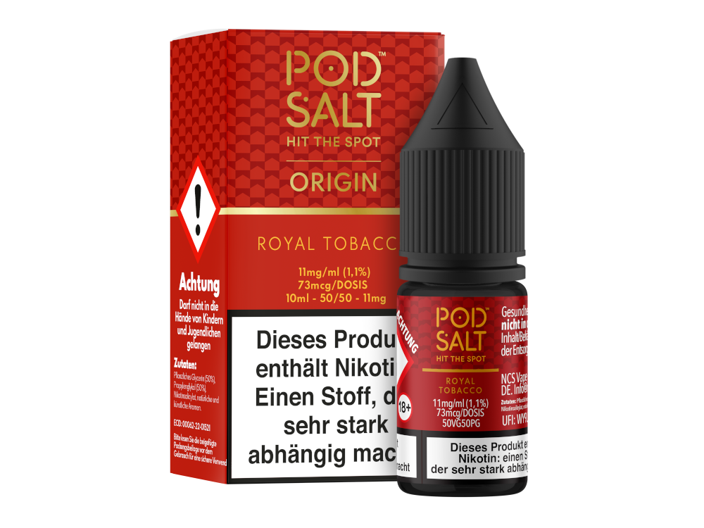 Pod Salt Origin - Royal Tobacco Nikotinsalz Liquid Geschmacksvoll