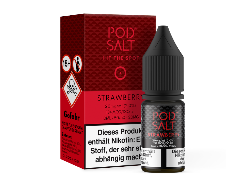 Pod Salt - Strawberry - Nikotinsalz Liquid Für Süßen Genuss