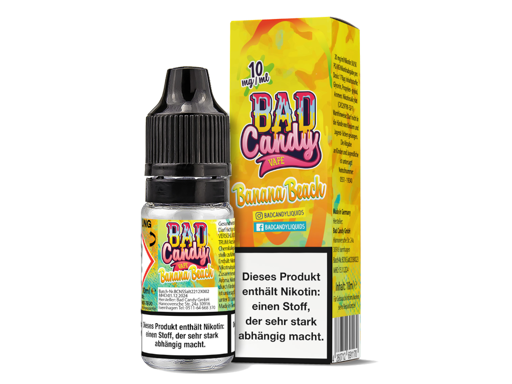 Bad Candy Liquids - Banana Beach Nikotinsalz Genuss