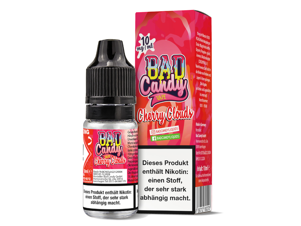 Bad Candy Liquids - Cherry Cloud Nikotinsalz Liquid Genuss