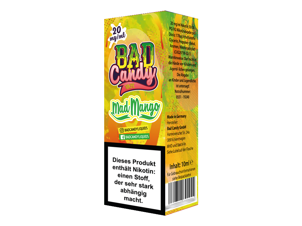 Bad Candy Liquids - Mad Mango Nikotinsalz Liquid Frisch