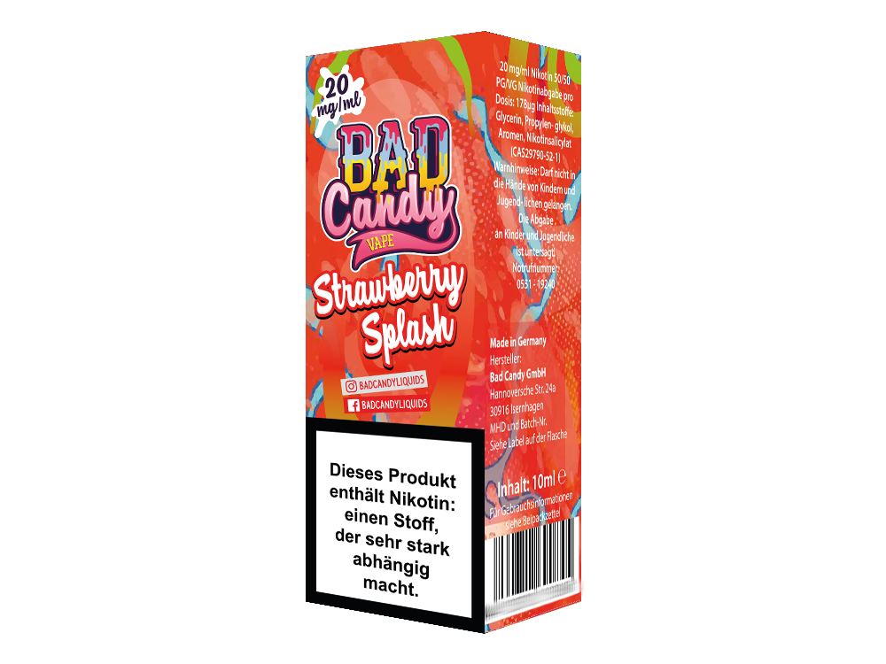 Bad Candy Liquids Strawberry Splash Nikotinsalz 10 mg/ml