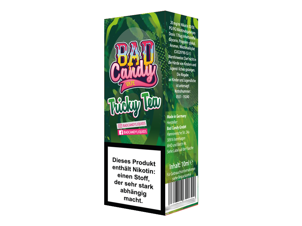 Bad Candy Liquids - Tricky Tea Nikotinsalz Liquid Genuss