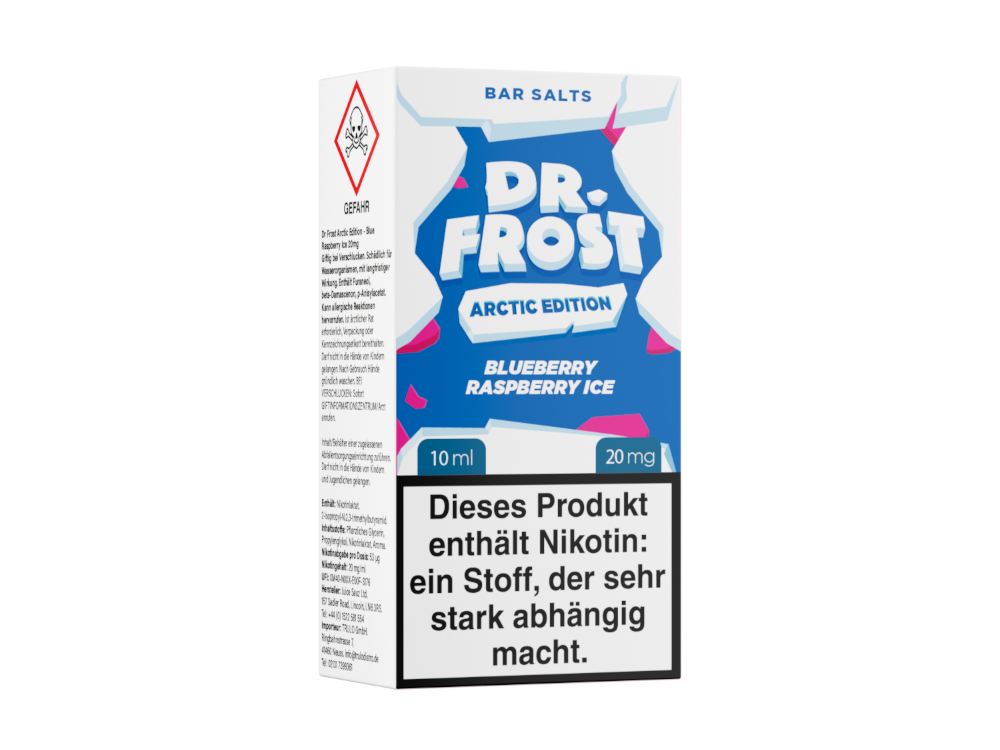 Dr. Frost Nikotinsalz Liquid Blueberry Raspberry Ice Kühle