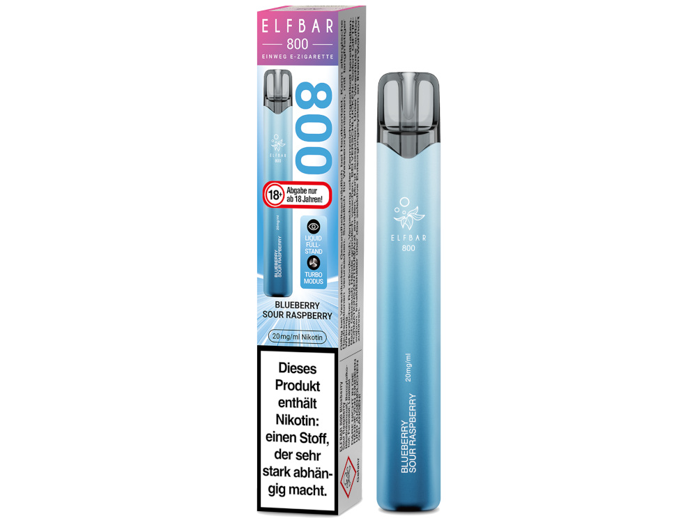 Elfbar 800 Einweg E-Zigarette - Blueberry Geschmack Erleben