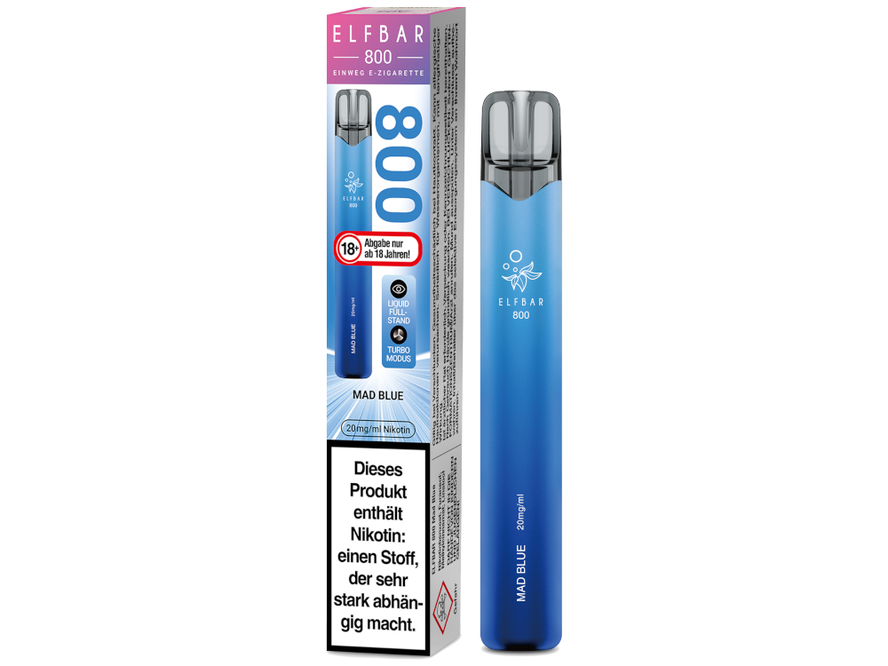 Elfbar 800 Einweg E-Zigarette - Blueberry Geschmack Erleben