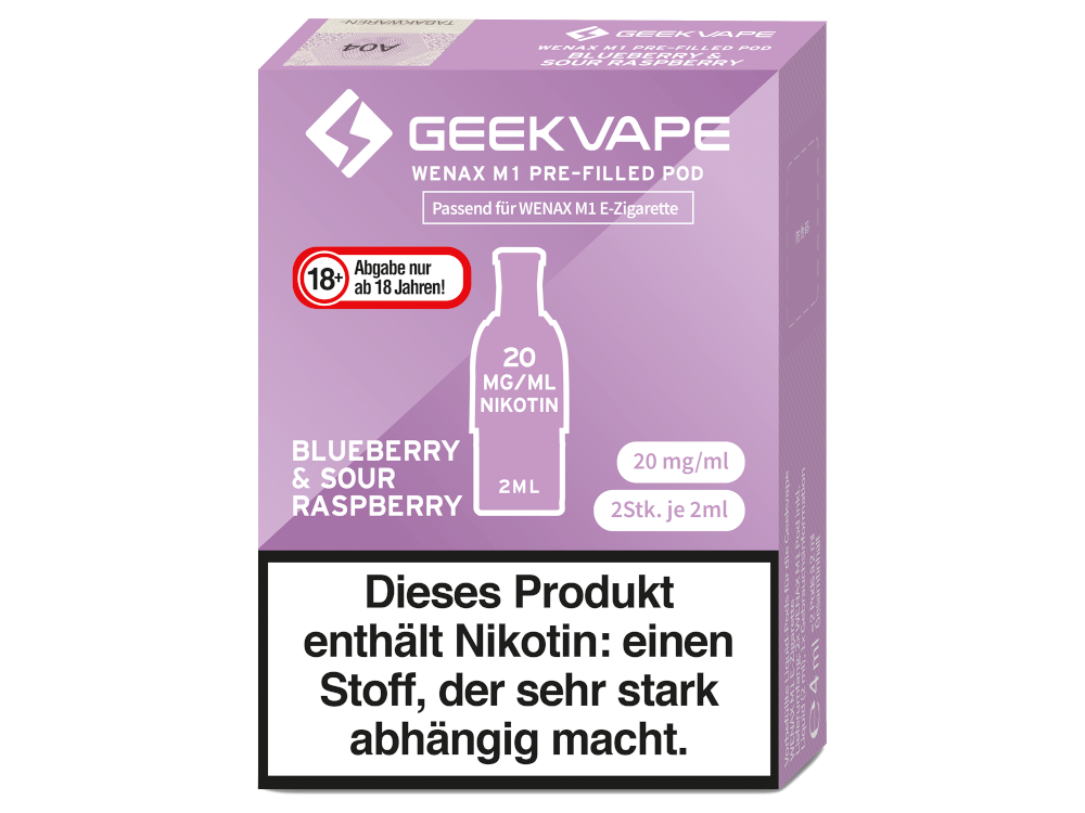 GeekVape Wenax M1 Pod 2 Stück Blueberry Ice Genuss