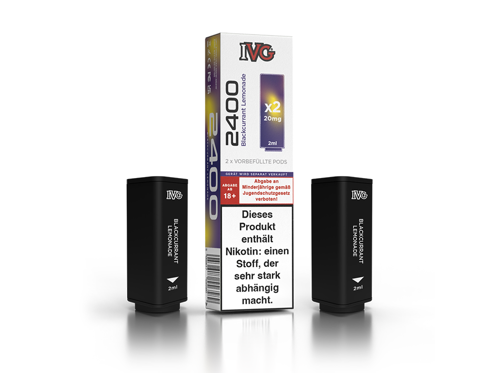 IVG 2400 Pod 20mg/ml - Blue Razz Cherry Aroma Genießen
