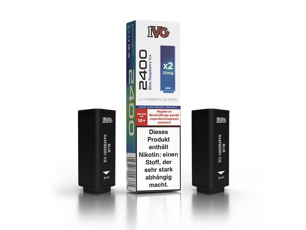IVG 2400 Pod 20mg/ml - Blue Razz Cherry Aroma Genießen