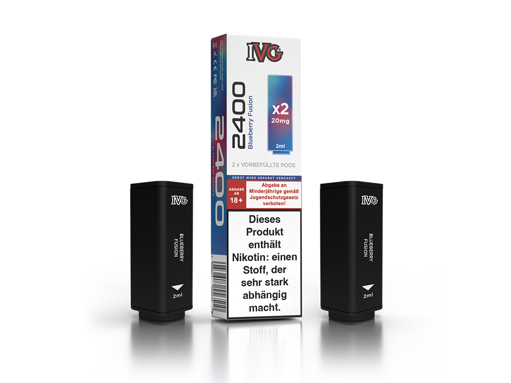 IVG 2400 Pod 20mg/ml - Blue Razz Cherry Aroma Genießen