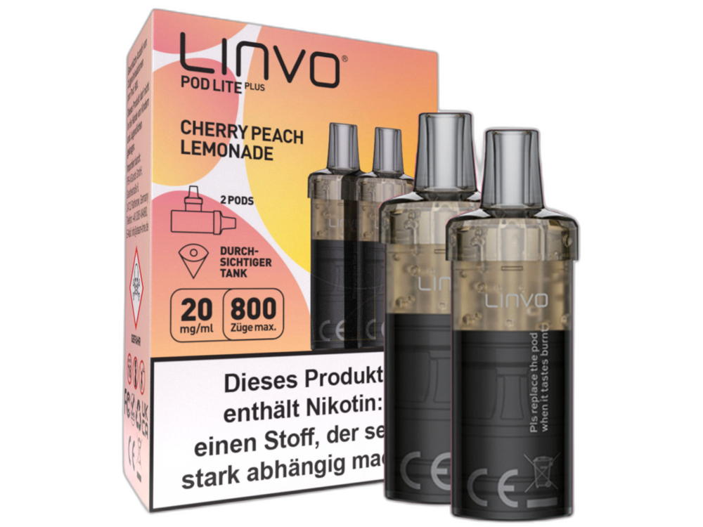 Linvo Pod Lite Plus Cartridge 20 mg/ml Apfel Pfirsich