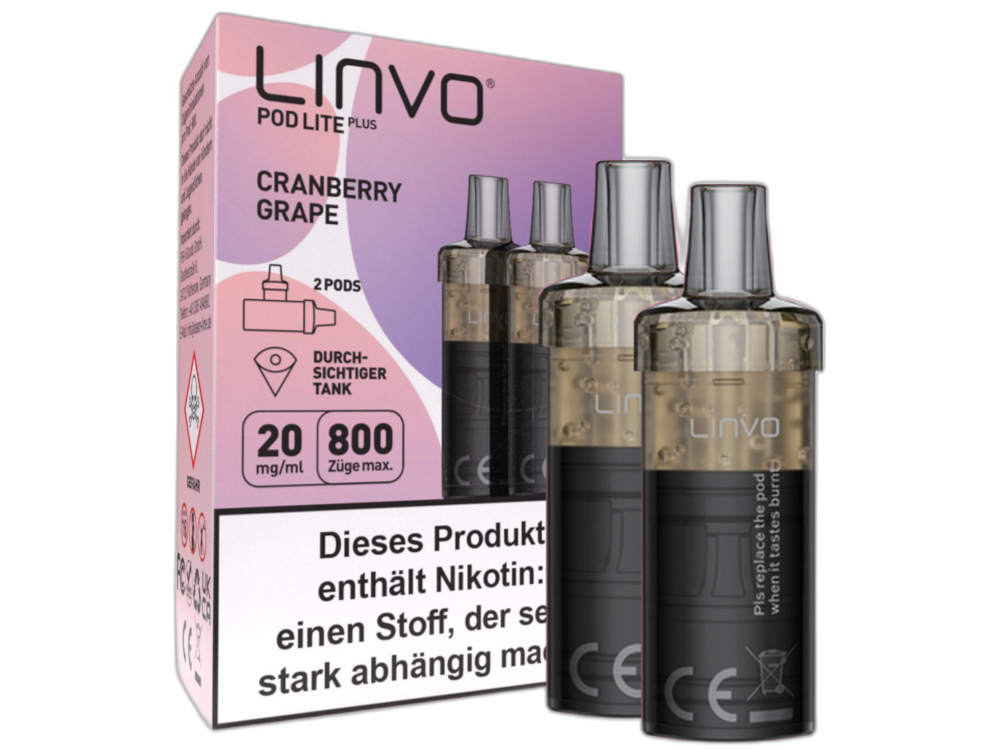 Linvo Pod Lite Plus Cartridge 20 mg/ml Apfel Pfirsich