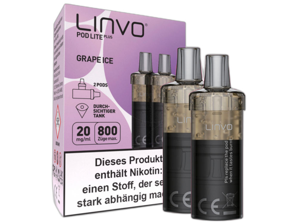 Linvo Pod Lite Plus Cartridge 20 mg/ml Apfel Pfirsich