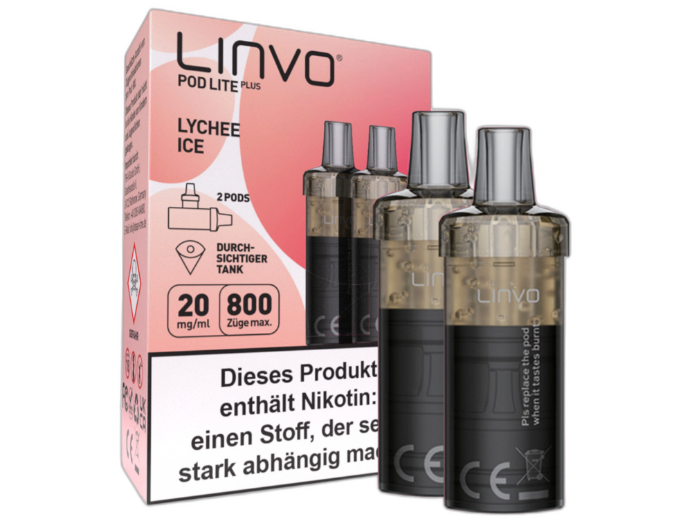Linvo Pod Lite Plus Cartridge 20 mg/ml Apfel Pfirsich