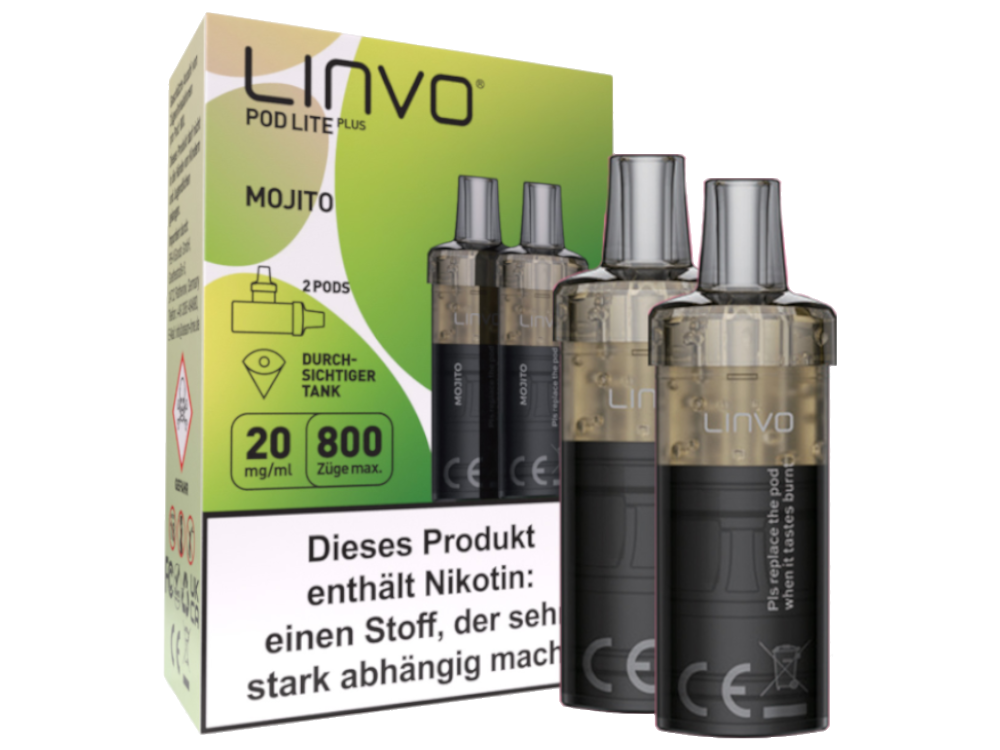Linvo Pod Lite Plus Cartridge 20 mg/ml Apfel Pfirsich