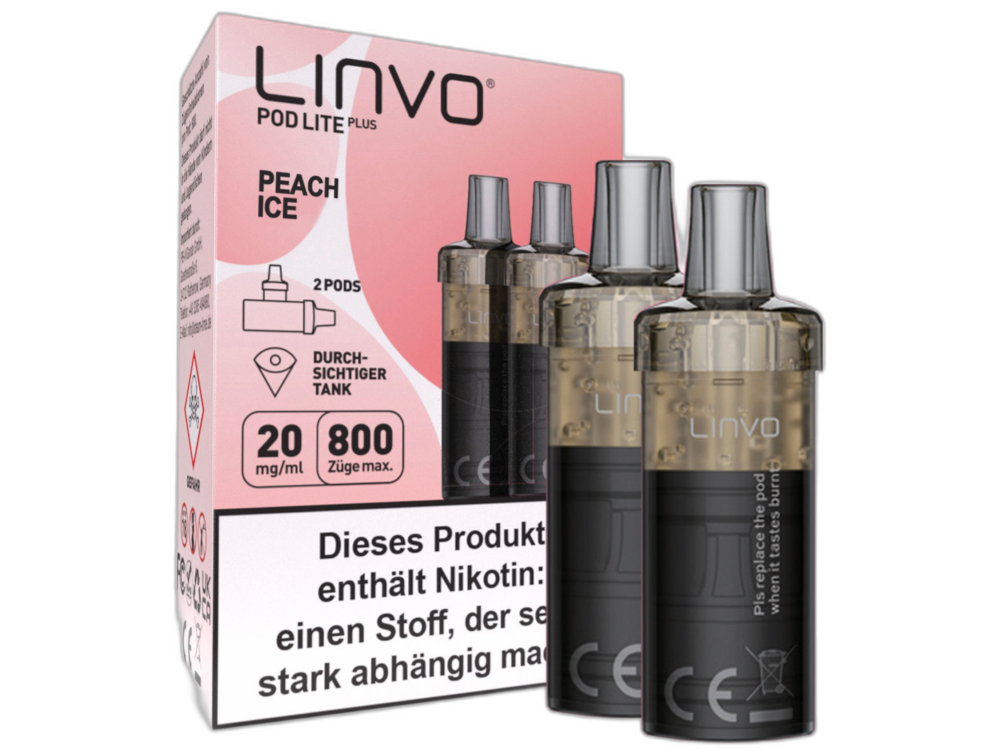 Linvo Pod Lite Plus Cartridge 20 mg/ml Apfel Pfirsich