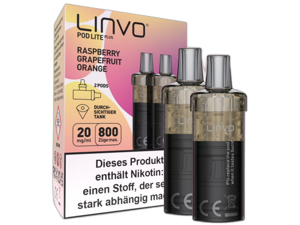 Linvo Pod Lite Plus Cartridge 20 mg/ml Apfel Pfirsich