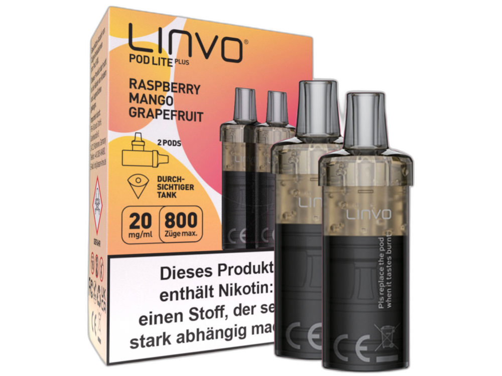 Linvo Pod Lite Plus Cartridge 20 mg/ml Apfel Pfirsich