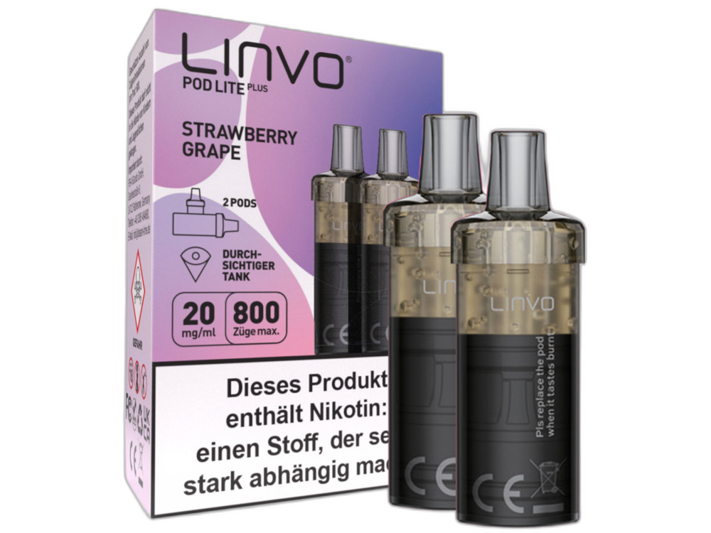 Linvo Pod Lite Plus Cartridge 20 mg/ml Apfel Pfirsich