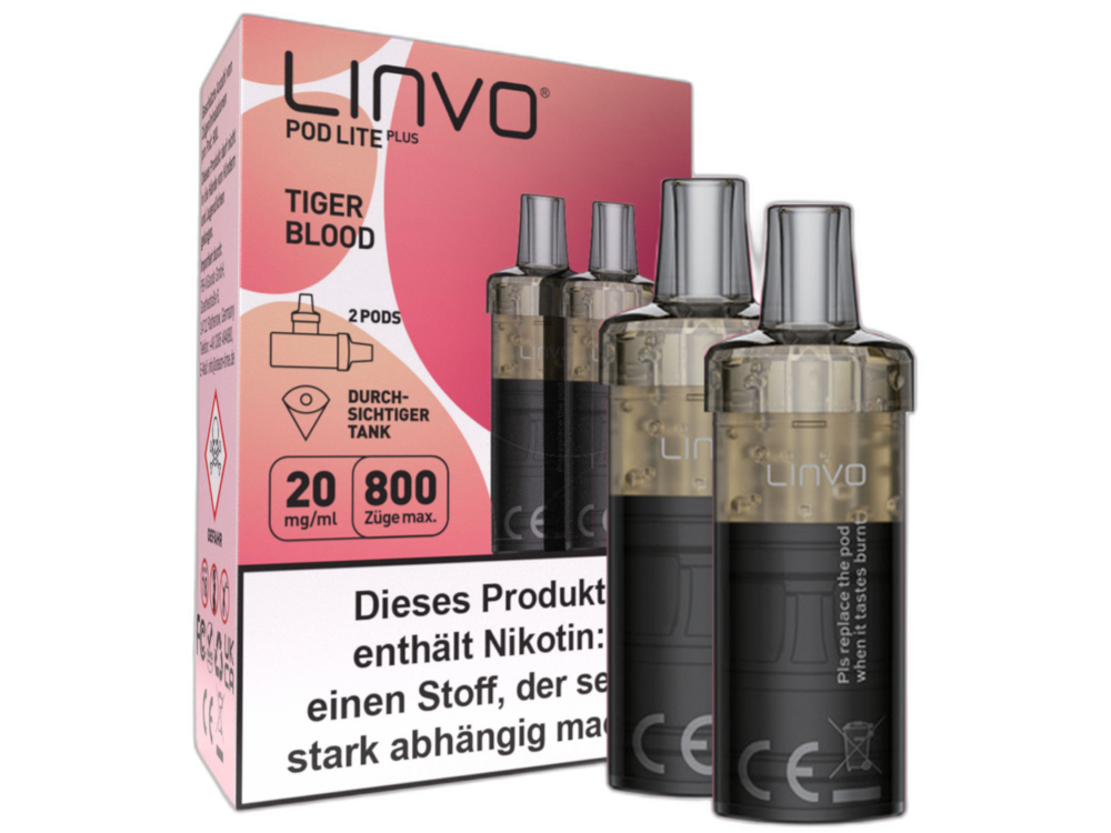 Linvo Pod Lite Plus Cartridge 20 mg/ml Apfel Pfirsich