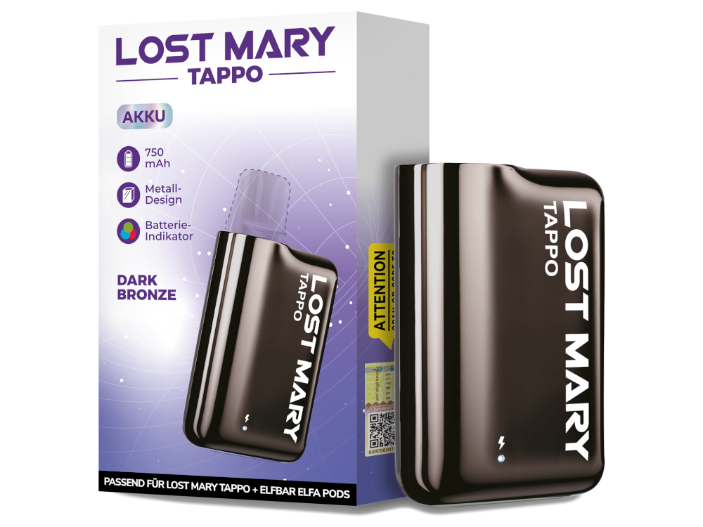 Lost Mary - Tappo Akku 750 mAh für Nachhaltiges Dampfen