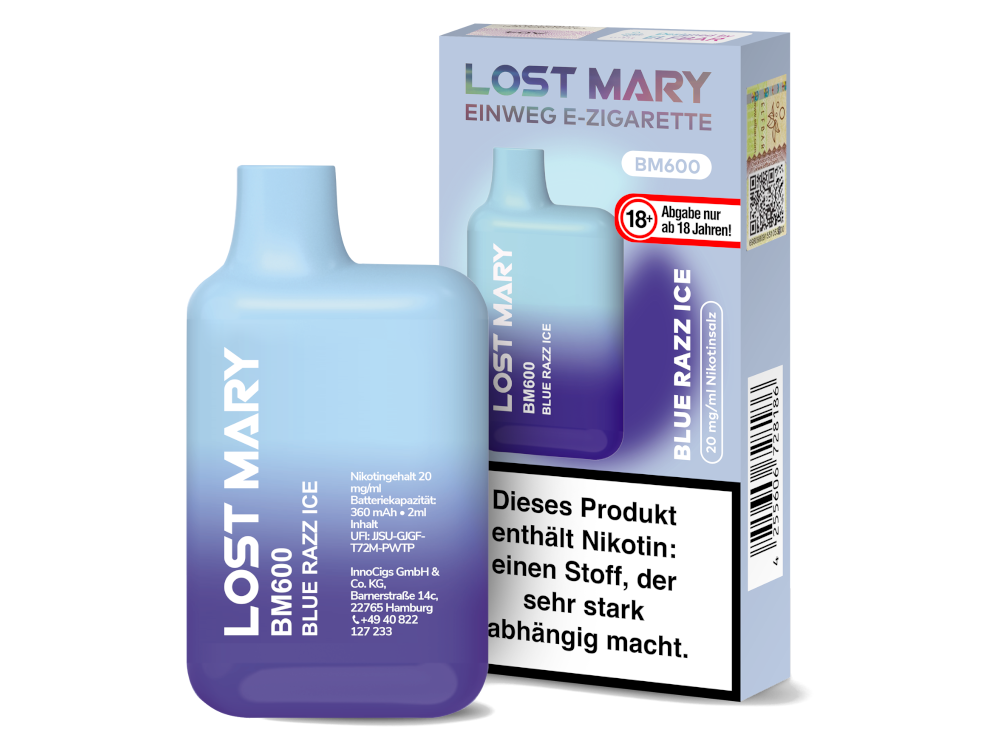 Lost Mary BM600 Einweg E-Zigarette 20mg/ml Blaubeere