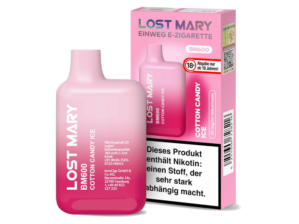 Lost Mary BM600 Einweg E-Zigarette 20mg/ml Blaubeere