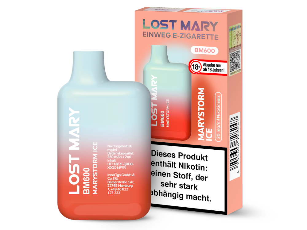 Lost Mary BM600 Einweg E-Zigarette 20mg/ml Blaubeere