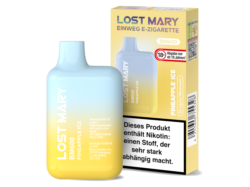 Lost Mary BM600 Einweg E-Zigarette 20mg/ml Blaubeere