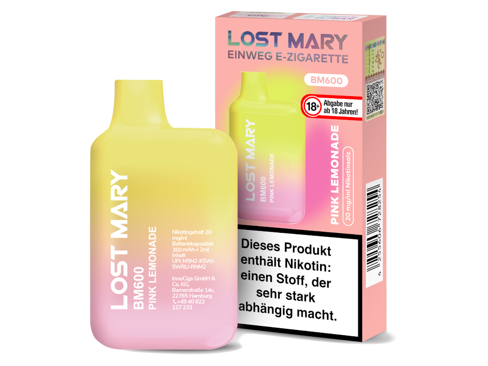 Lost Mary BM600 Einweg E-Zigarette 20mg/ml Blaubeere